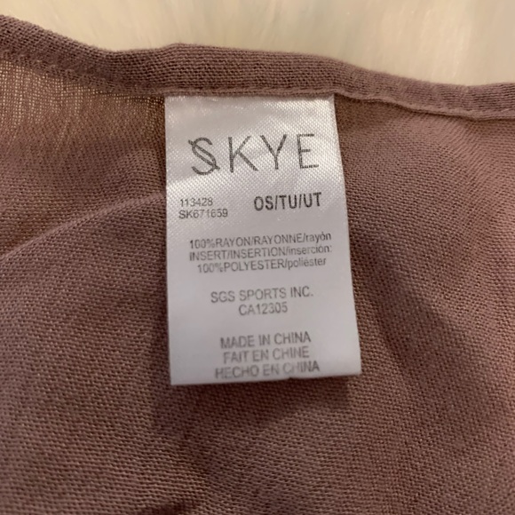 SYKE Joy KIMONO Mauve Swim Cover-up One Size Tassel Tie - Picture 2 of 15